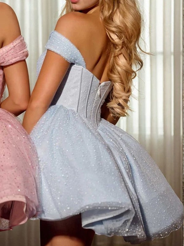 A-line/Princess Strapless Sleeveless Short/Mini Homecoming Dress BabaMila