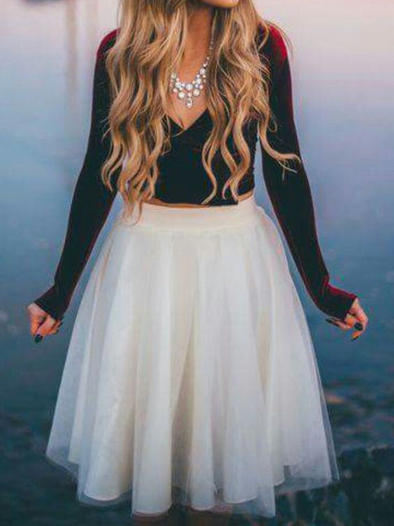 Two Piece Homecoming Dresses Aline V Neck Burgundy Velvet Short Prom Dress Party Dress Homecoming Dress BabaMila