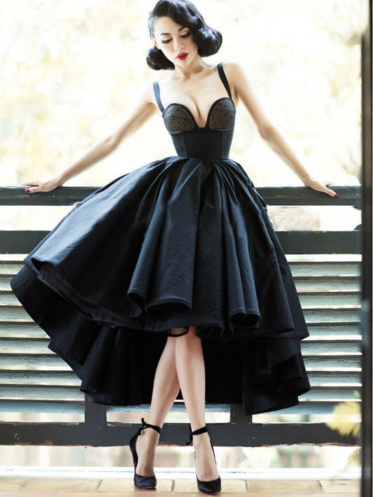 Little Black Dress Vintage Homecoming Dresses High Low Short Prom Dress Party Dress Homecoming Dress BabaMila