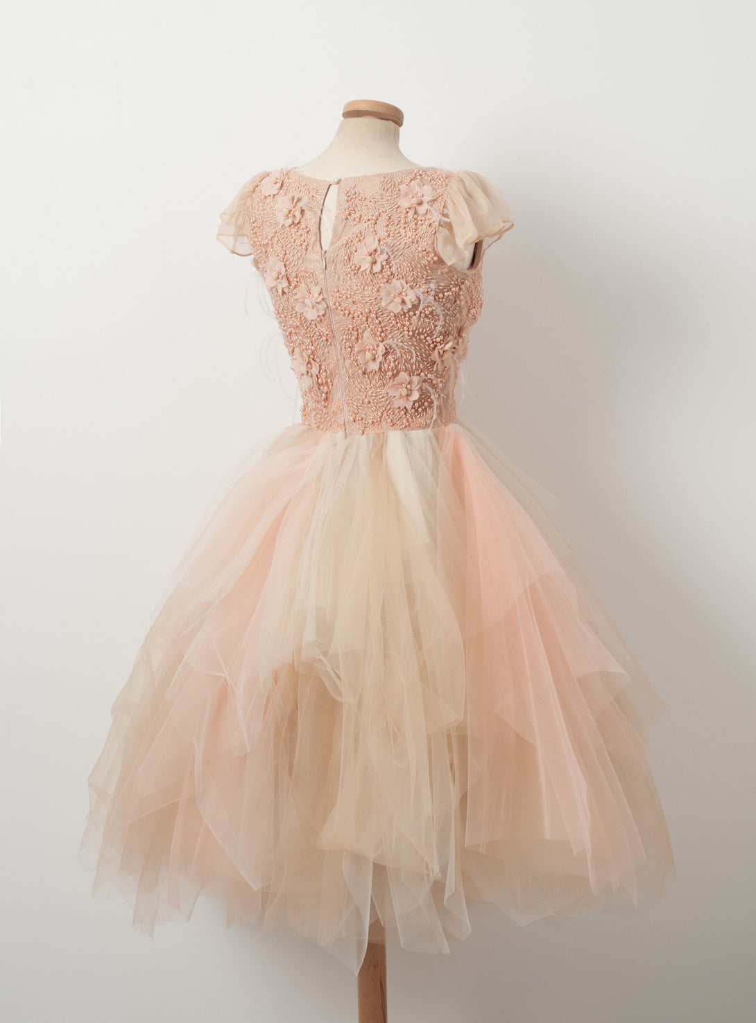 Sparkly Homecoming Dresses Aline Beading Hand-Made Flower Short Prom Dress Party Dress Homecoming Dress BabaMila