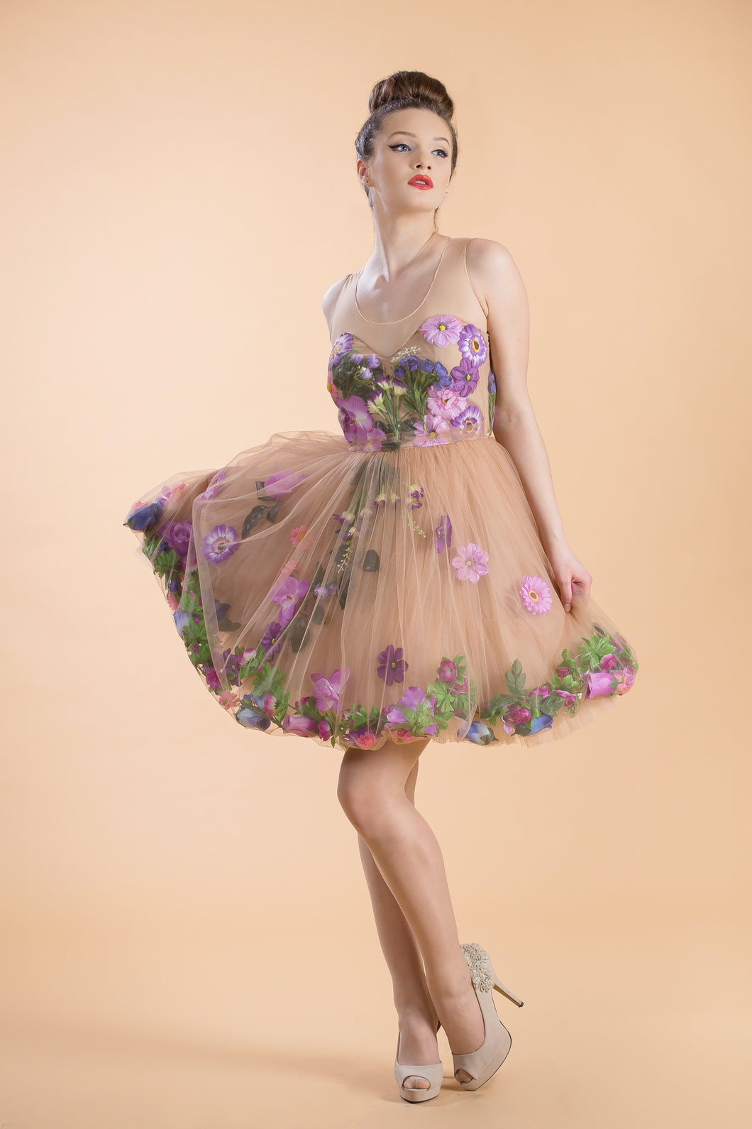 Beautiful Homecoming Dresses A-line Floral Romantic Short Prom Dress Cute Party Dress Homecoming Dress BabaMila