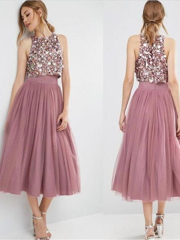 Two Piece Homecoming Dresses Unique A Line Sparkly Short Prom Dress Party Dress Homecoming Dress BabaMila
