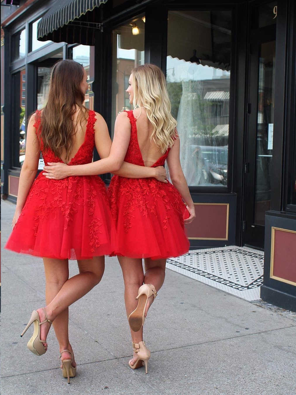 Cute Homecoming Dresses Straps A-line Romantic Short Prom Dress Fashion Party Dress Homecoming Dress BabaMila