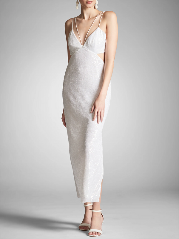 Sheath/Column Stretch Sequins Spaghetti Straps Ankle-Length Homecoming Dresses BabaMila
