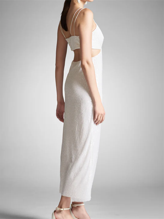 Sheath/Column Stretch Sequins Spaghetti Straps Ankle-Length Homecoming Dresses BabaMila