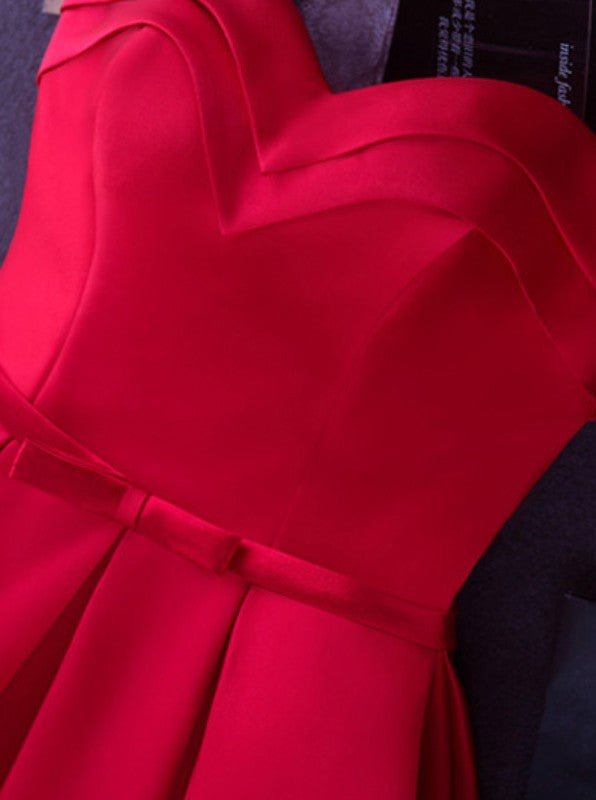 Homecoming Dress Red Bowknot Lace-up Short Prom Dress Party Dress Homecoming Dress BabaMila