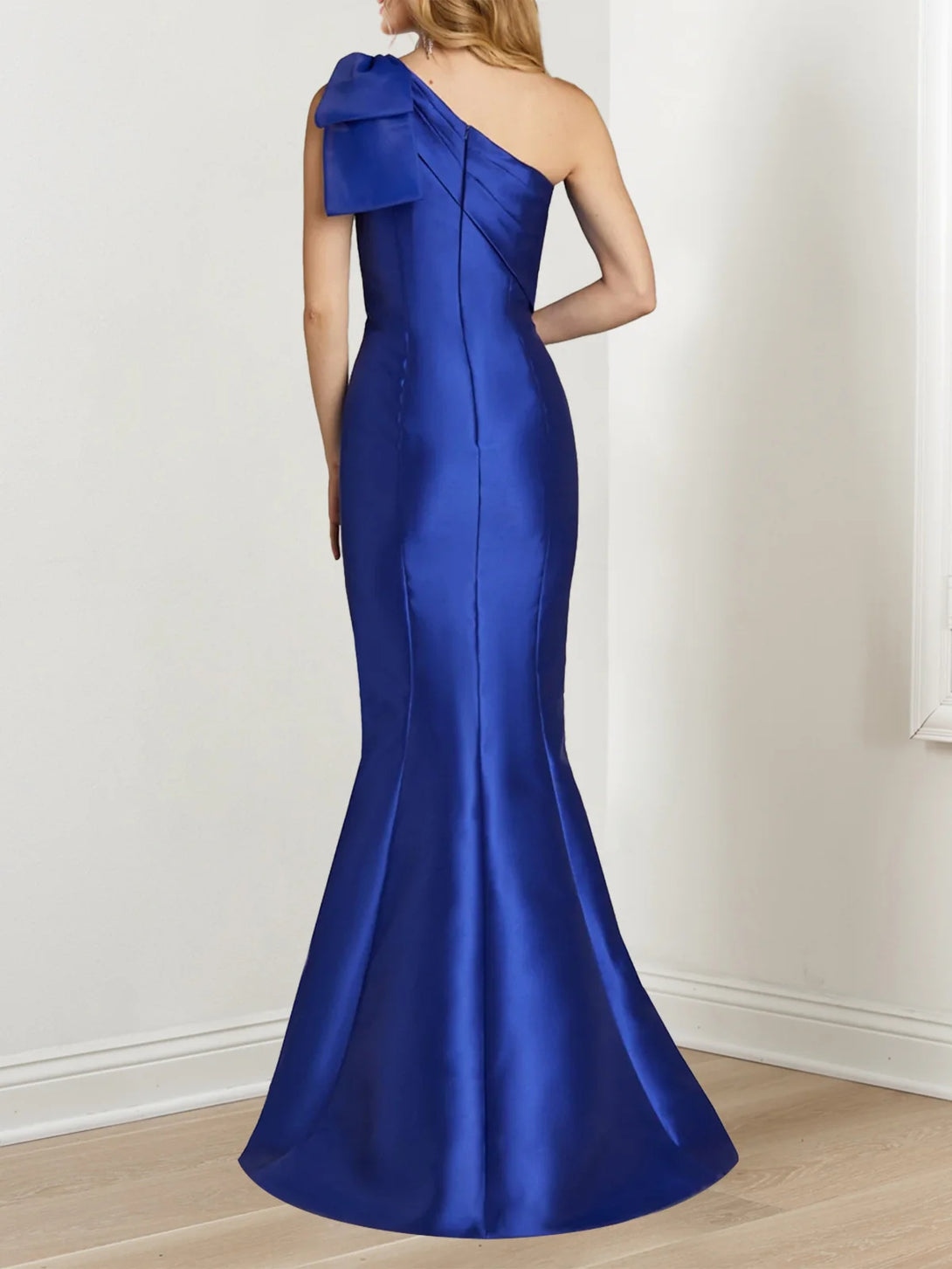 Trumpet/Mermaid One-Shoulder Sleeveless Floor-Length Evening Dresses BabaMila
