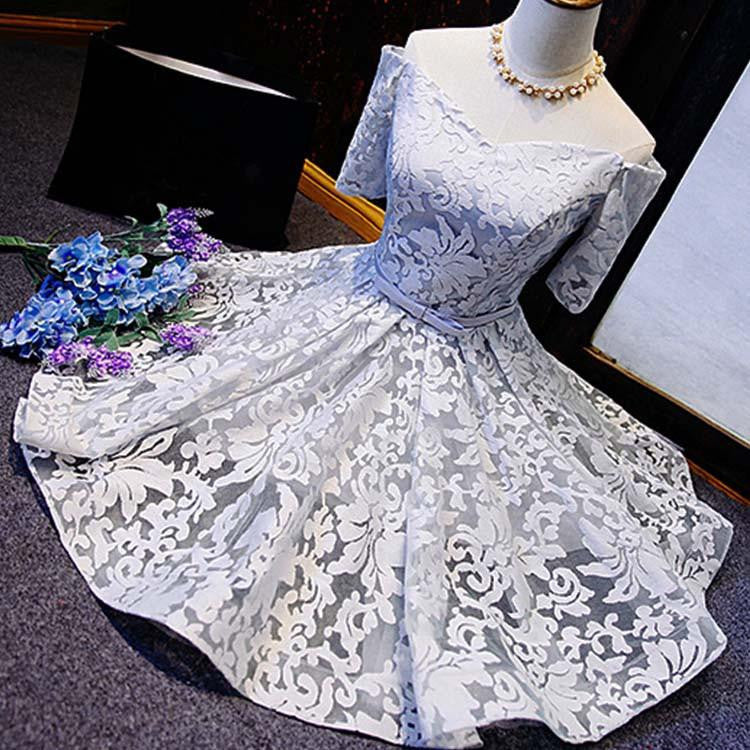 Homecoming Dress Lace Off-the-shoulder Short Prom Dress Party Dress Homecoming Dress BabaMila