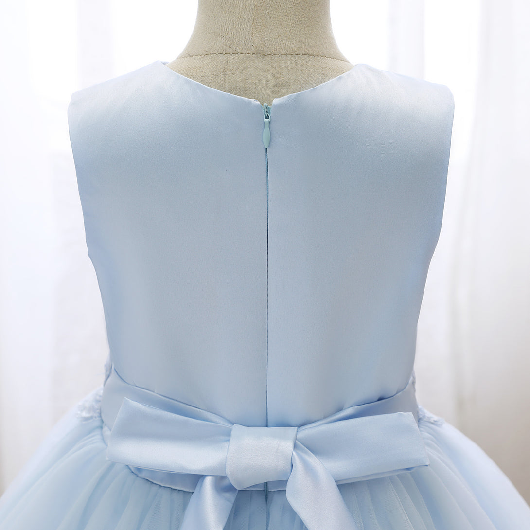 Scoop Neck Sleeveless Knee-Length Lace/Satin/Tulle Holiday＆Christmas Dresses With Belt Gidiondress