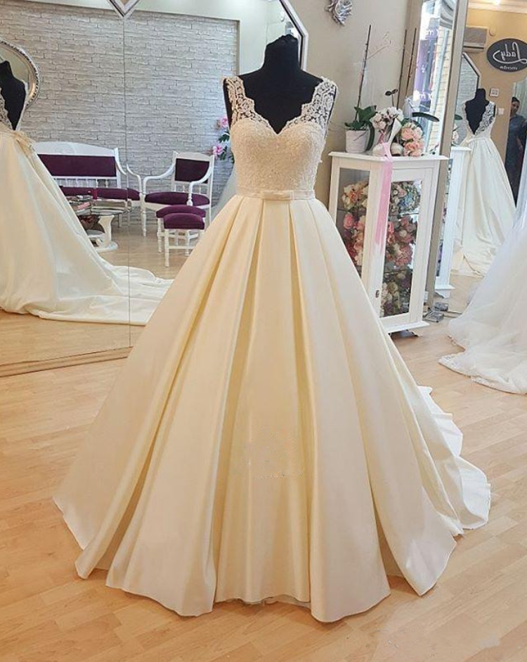 Backless Wedding Dresses Chapel Train Wedding Dresses BabaMila