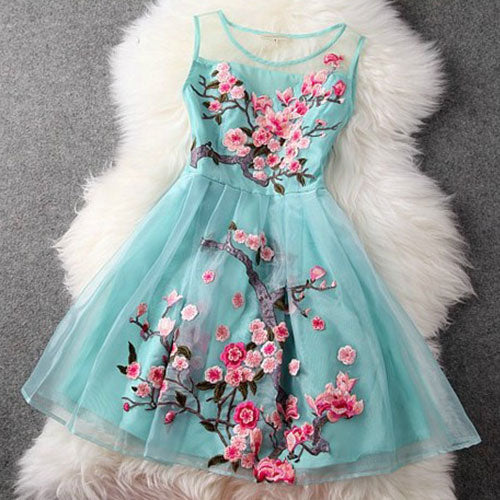 Chic Homecoming Dresses A-line Embroidery Short Prom Dress Party Dress Homecoming Dress BabaMila