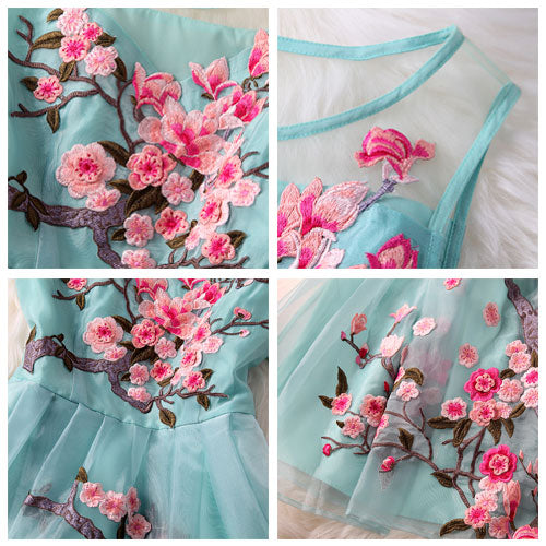 Chic Homecoming Dresses A-line Embroidery Short Prom Dress Party Dress Homecoming Dress BabaMila