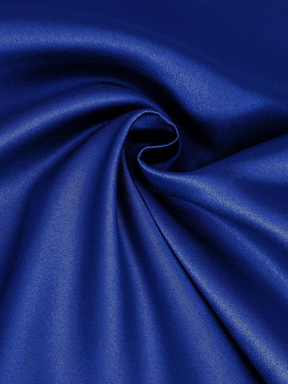 A-Line V Neck Evening Dresses Floor Length Satin Short Sleeve Prom Dress Pocket with Criss Cross BabaMila