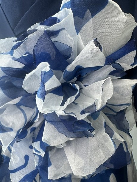 A Line/Princess V Neck 3/4 Sleeves Ankle Length Floral Mother Of The Bride Dresses BabaMila