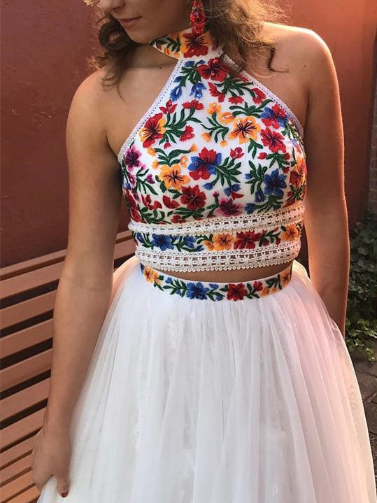 Two Piece Homecoming Dresses Beautiful Lace Embroidery Short Prom Dress Party Dress Homecoming Dress BabaMila