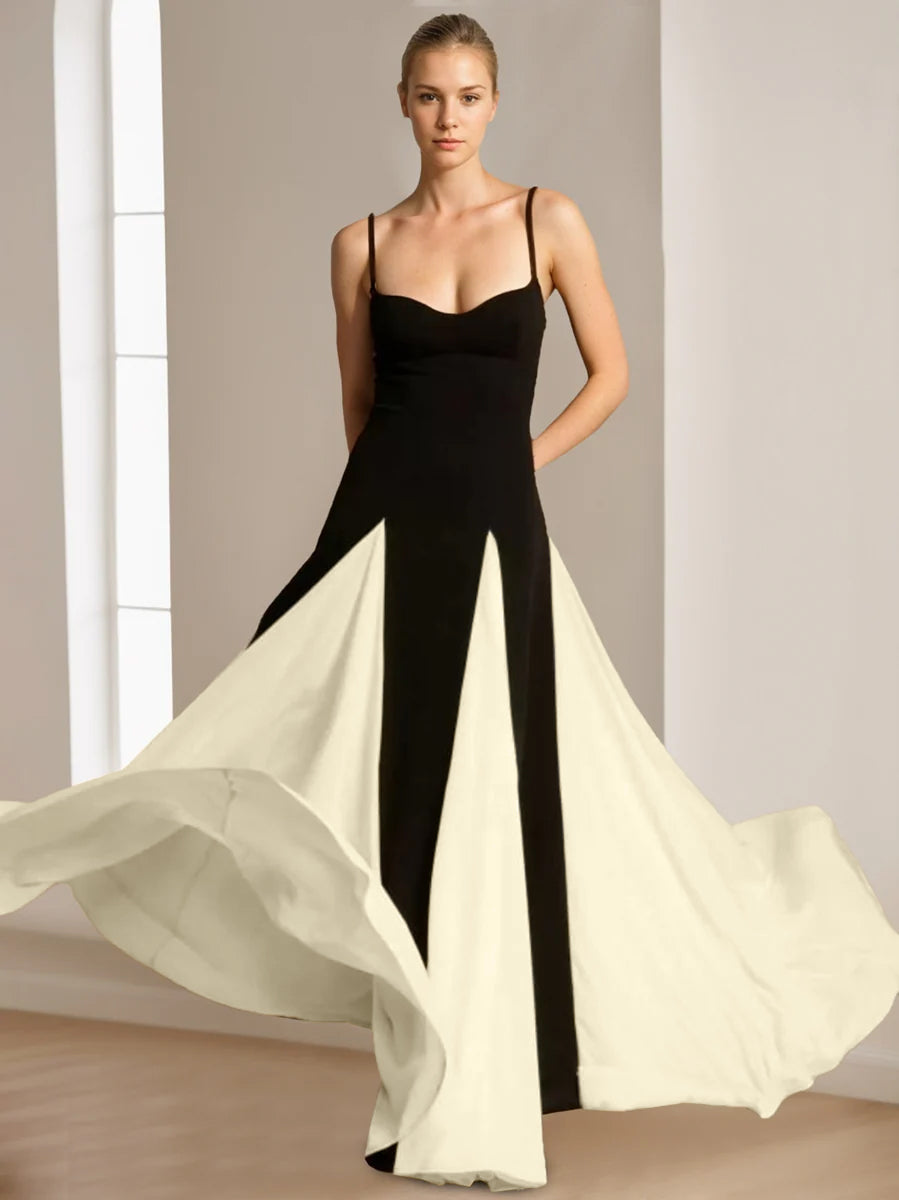 A-Line/Princess Spaghetti Straps Sleeveless Backless Elegant Prom Dresses BabaMila