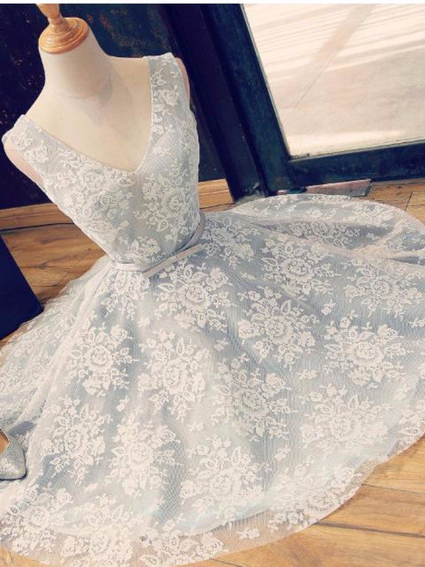 Homecoming Dress Sexy V-neck Bowknot Short Prom Dress Party Dress Homecoming Dress BabaMila