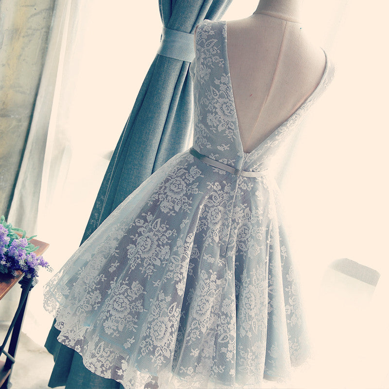 Homecoming Dress Sexy V-neck Bowknot Short Prom Dress Party Dress Homecoming Dress BabaMila