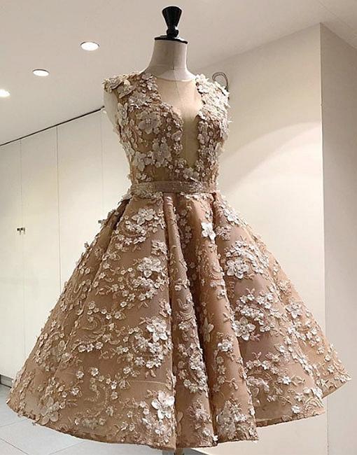 Beautiful Homecoming Dresses A-line Short Lace Prom Dress Party Dress Homecoming Dress BabaMila