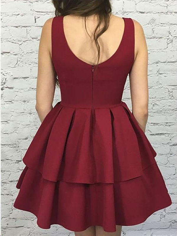 Burgundy Homecoming Dresses Simple Aline Cheap Short Prom Dress Party Dress Homecoming Dress BabaMila