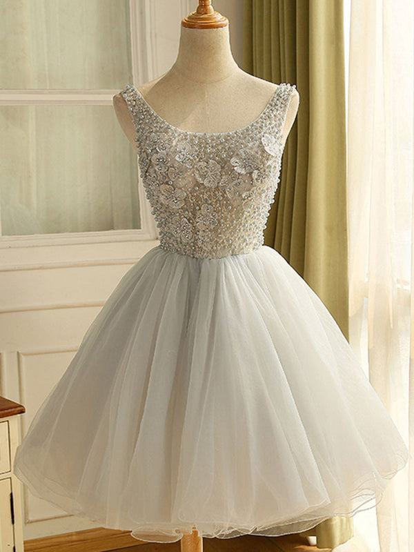 Cute Homecoming Dress Straps Scoop A-line Lace Beading Cute Short Prom Dress Party Dress Homecoming Dress BabaMila