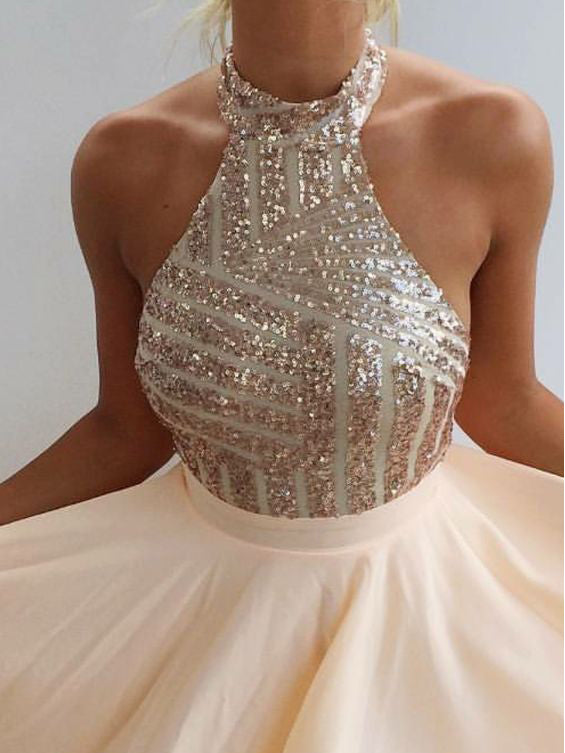 Chic Sexy Homecoming Dress Sequins Satin Short Prom Dress Party Dress Homecoming Dress BabaMila