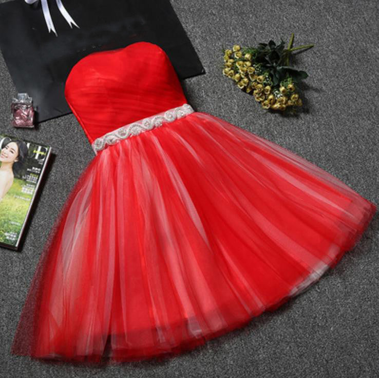 Homecoming Dress Sexy A-line Strapless Short Prom Dress Party Dress Homecoming Dress BabaMila