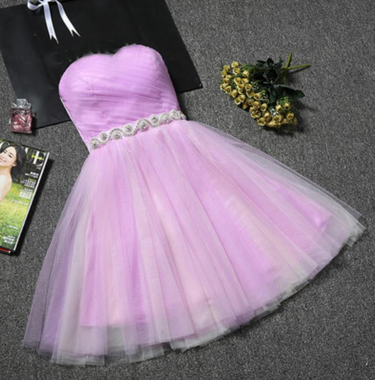 Homecoming Dress Sexy A-line Strapless Short Prom Dress Party Dress Homecoming Dress BabaMila