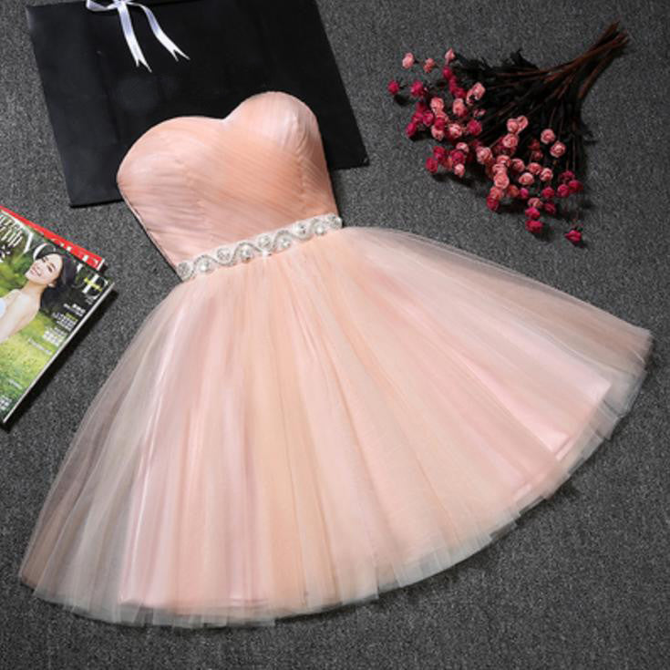 Homecoming Dress Sexy A-line Strapless Short Prom Dress Party Dress Homecoming Dress BabaMila