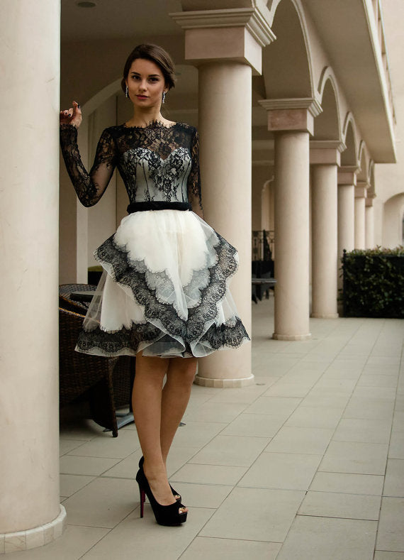 Little Black Dress Lace Homecoming Dresses Short Prom Dress Party Dress Homecoming Dress BabaMila