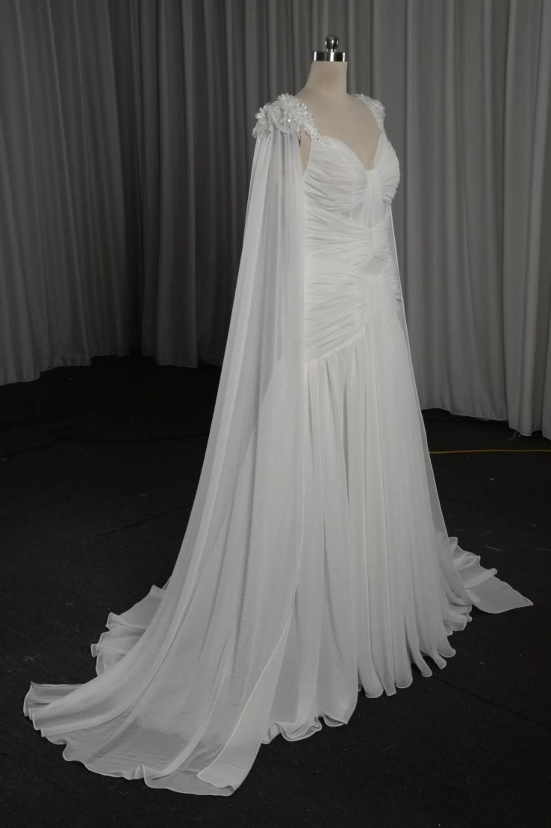 Ivory Mermaid Sleeveless Sweep/Brush Train Wedding Dresses BabaMila