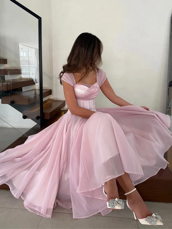 A-Line Evening Dresses Formal Party Gowns for Women Long Pleat Spaghetti Strap Elegant Prom Gown Homecoming Dress BabaMila