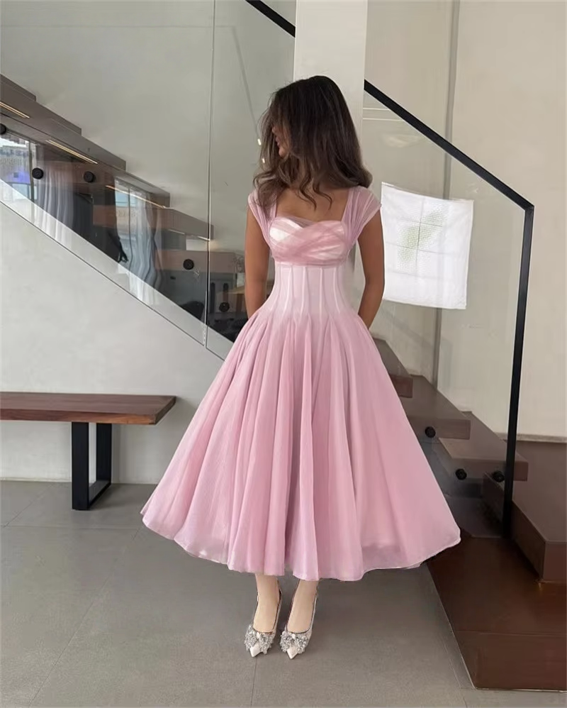 A-Line Evening Dresses Formal Party Gowns for Women Long Pleat Spaghetti Strap Elegant Prom Gown Homecoming Dress BabaMila
