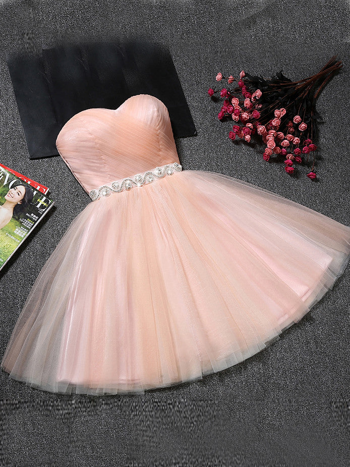 Homecoming Dress A-line Strapless Short Prom Dress Party Dress Homecoming Dress BabaMila