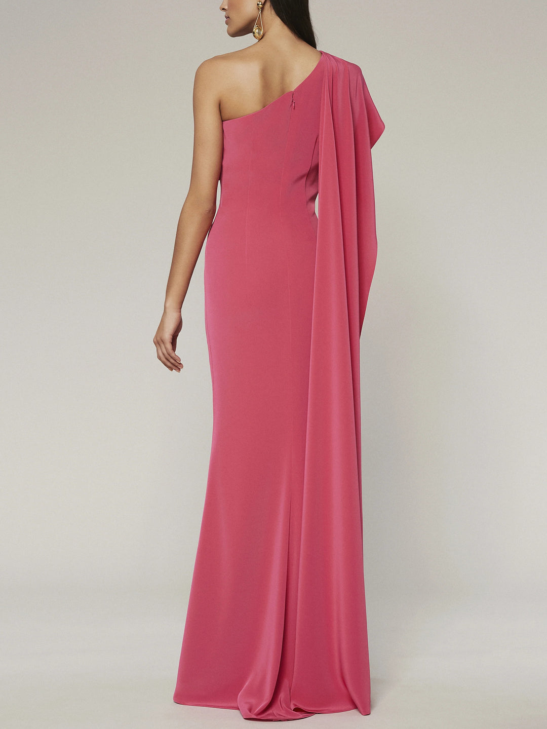 Sheath/Column One-Shoulder Sleeveless Floor-Length Evening Dress with Watteau Train BabaMila