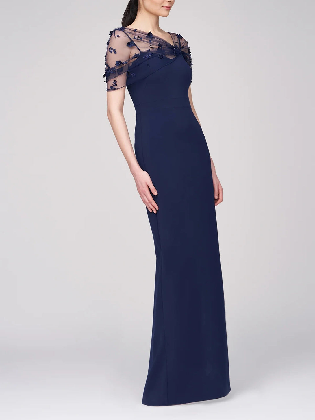 Sheath/Column Spaghetti Straps Sleeveless Floor-Length Mother Of The Bride Dress With Watteau Train BabaMila