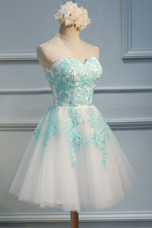 Homecoming Dress Sweetheart Ivory Short Prom Dress Party Dress Homecoming Dress BabaMila