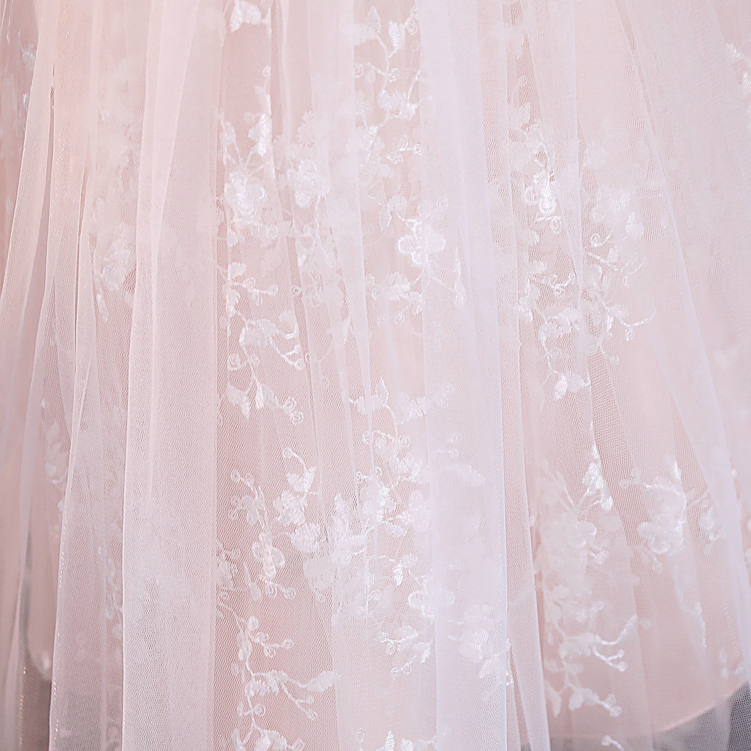 Ball Gown/Princess Scoop Neck Sleeveless Lace/Tulle/Satin Tea-Length Simple Flower Girl Dresses/Party Dresses With Appliques Girls Gidiondress