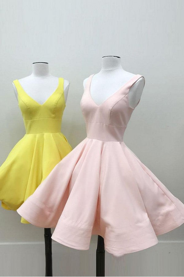 Homecoming Dress V-neck Sleeveless Short Prom Dress Party Dress Homecoming Dress BabaMila