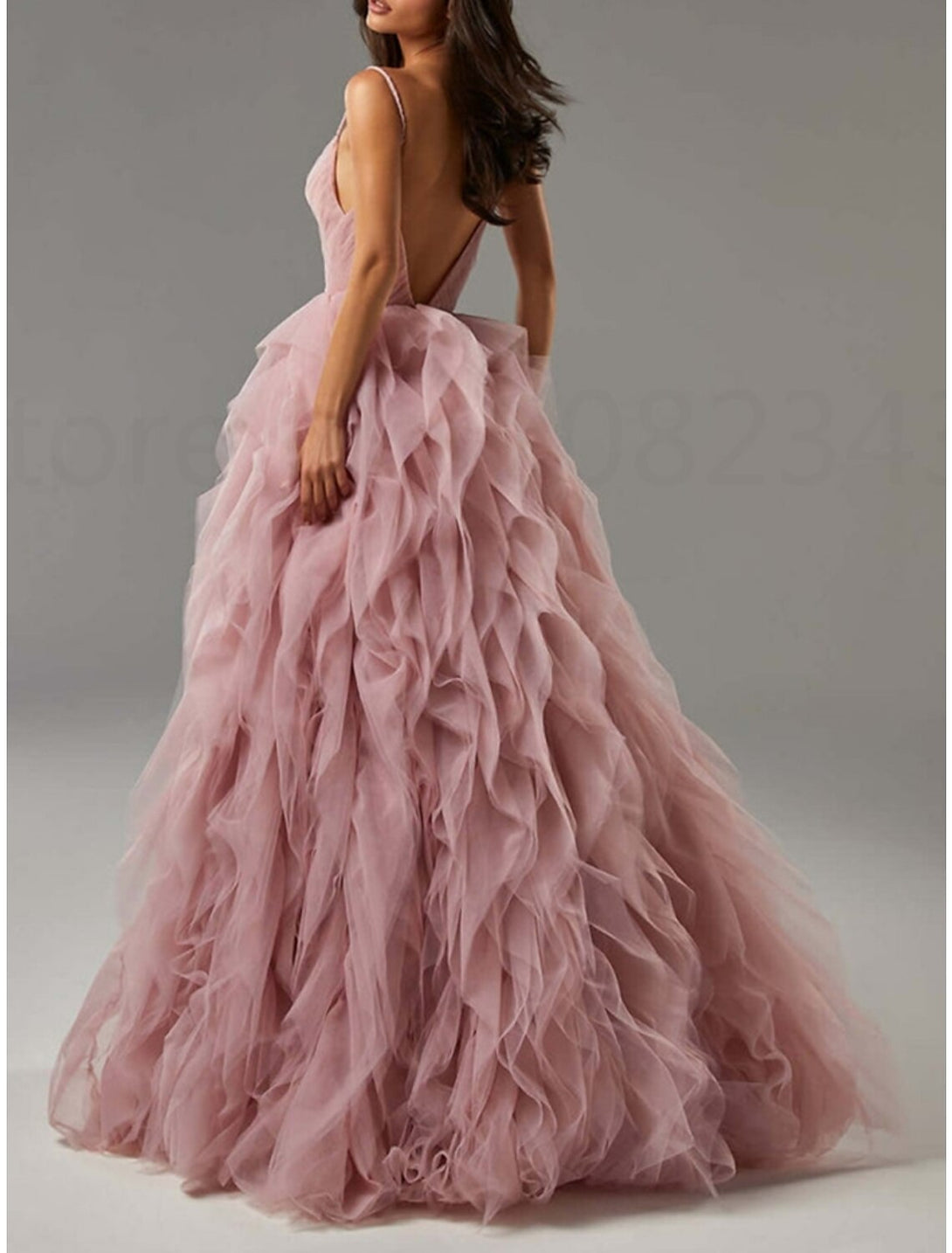 A-Line/Princess Spaghetti Straps Long Prom Dresses BabaMila