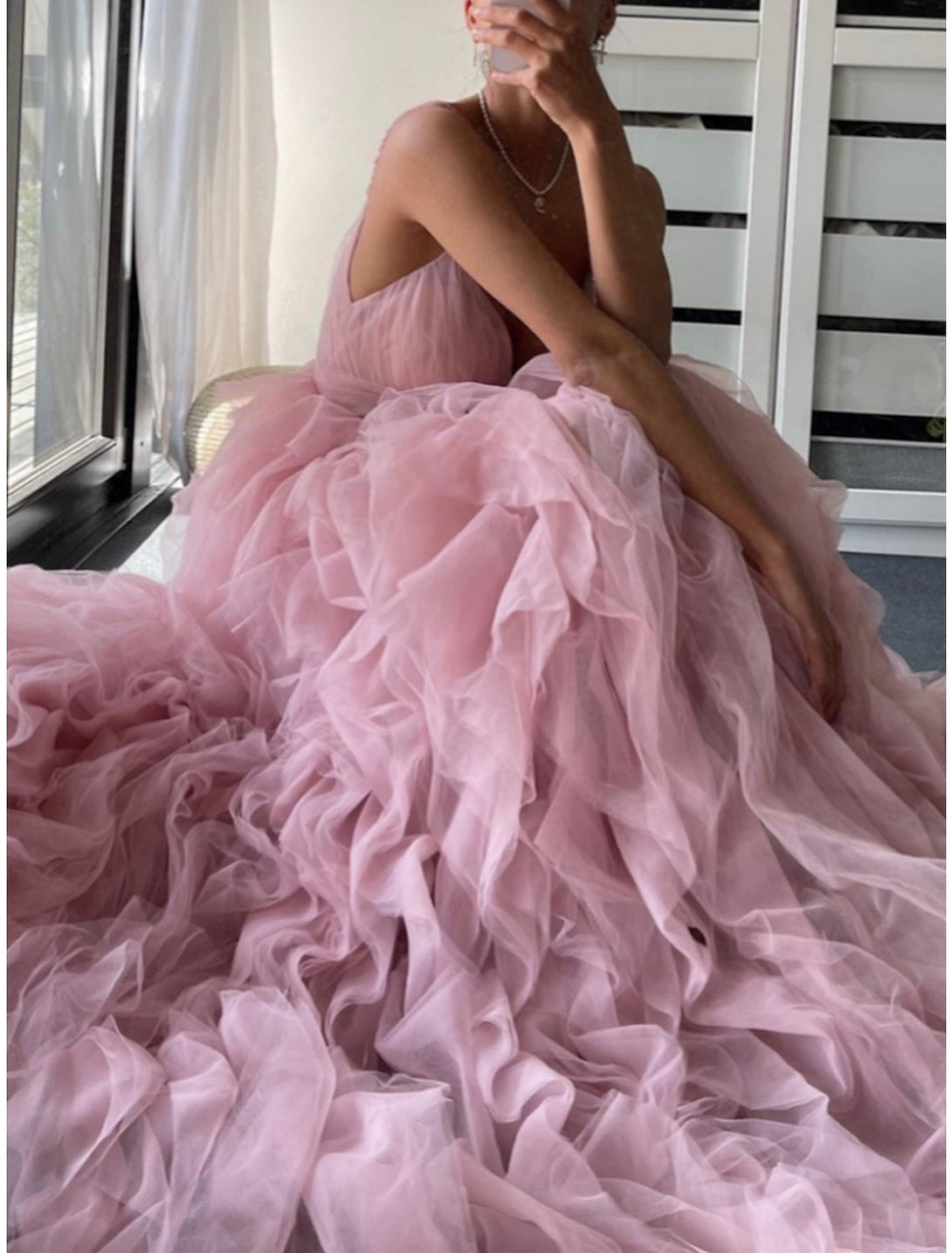 A-Line/Princess Spaghetti Straps Long Prom Dresses BabaMila