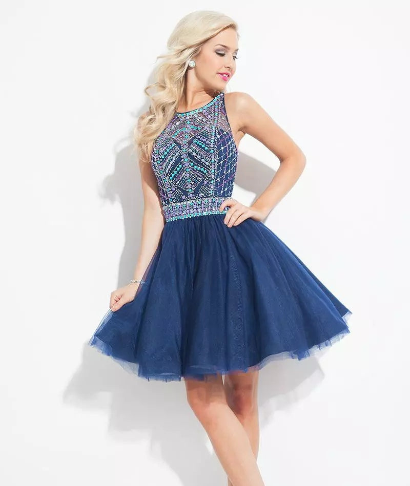 Homecoming Dress Sexy Rhinestone Bateau Short Prom Dress Party Dress Homecoming Dress BabaMila