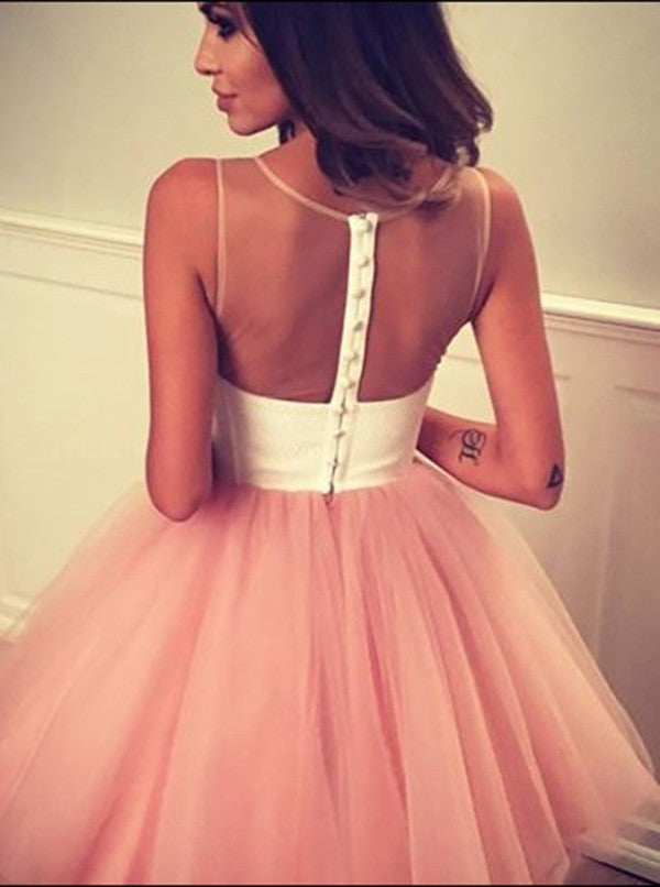 Homecoming Dress Pink Appliques Short Prom Dress Party Dress Homecoming Dress BabaMila