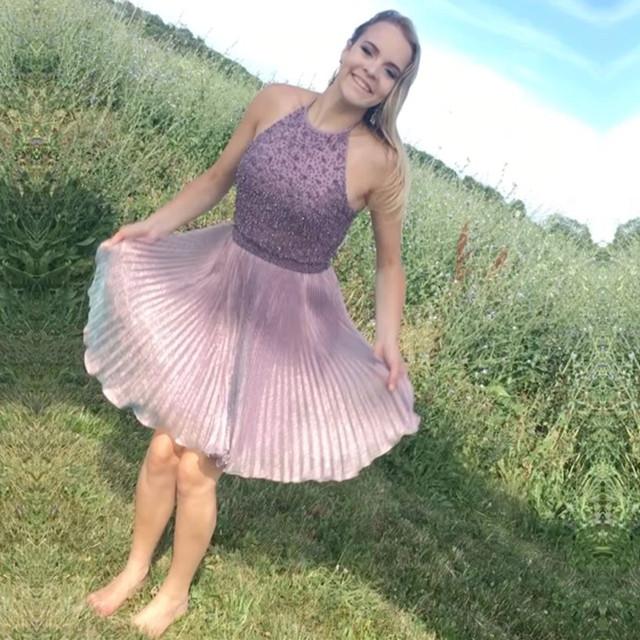 Homecoming Dress Sexy Halter Beading Short Prom Dress Party Dress Homecoming Dress BabaMila