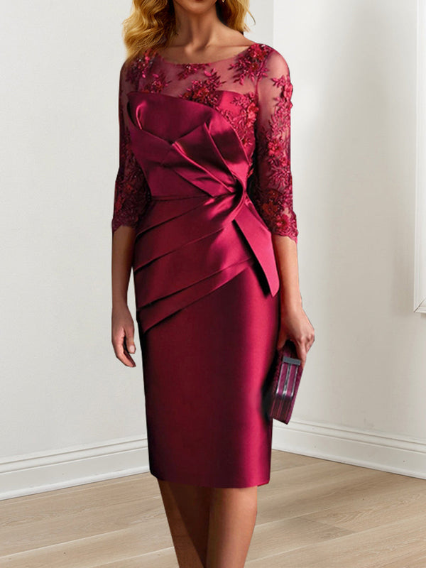 Sheath/Column Knee-Length Mother Of The Bride Dresses BabaMila