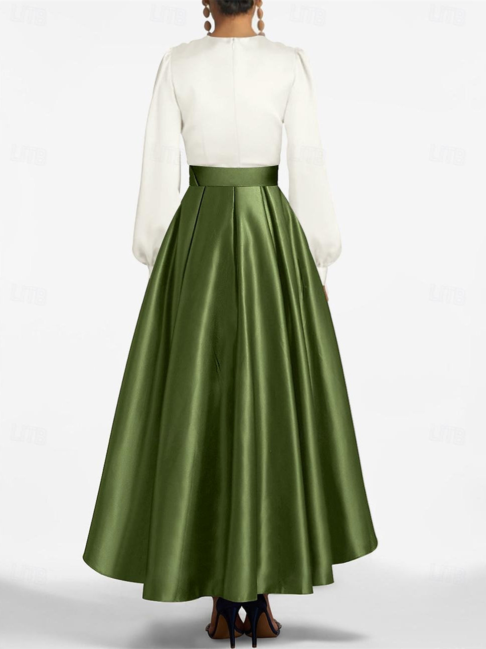 A-Line/Princess V-Neck Asymmetrical Mother Of The Bride Dresses With Belt BabaMila