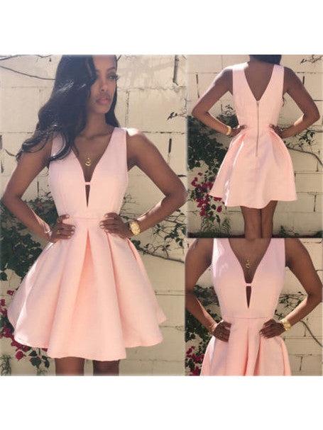 Homecoming Dress V-neck Sexy Short Prom Dress Party Dress Homecoming Dress BabaMila