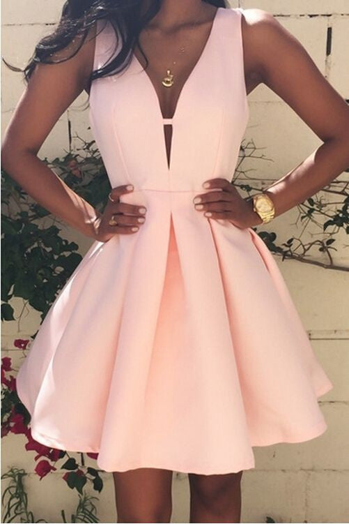Homecoming Dress V-neck Sexy Short Prom Dress Party Dress Homecoming Dress BabaMila