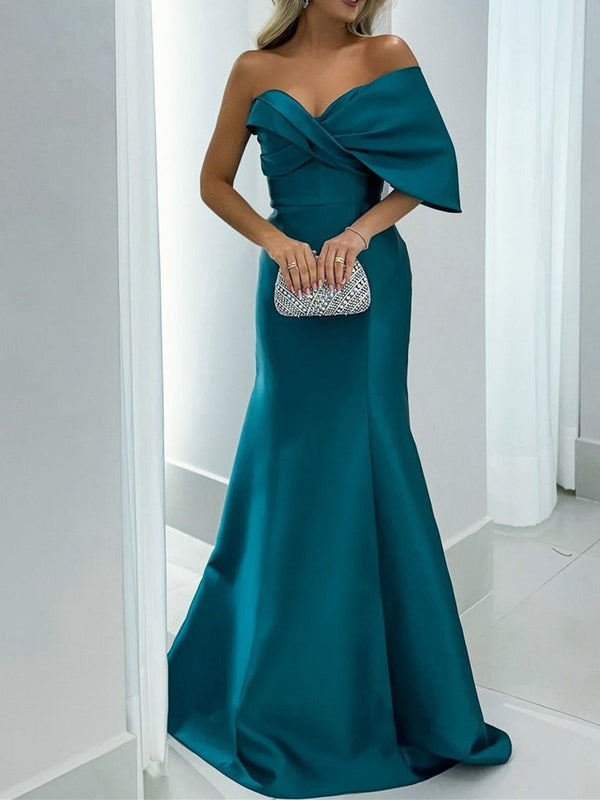Mermaid/Trumpet Sweetheart Floor-Length Mother of the Bride Dresses with Pleated BabaMila