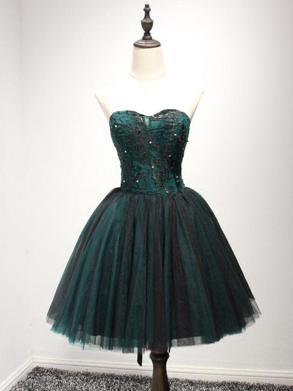 Homecoming Dress Vintage Knee-length Ruffles Short Prom Dress Party Dress Homecoming Dress BabaMila